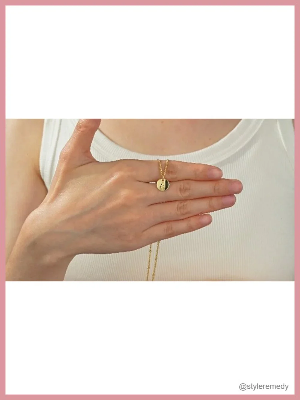 3PCS Layered Initial Necklace 14K Gold Plated Sterling Silver Stack Necklace